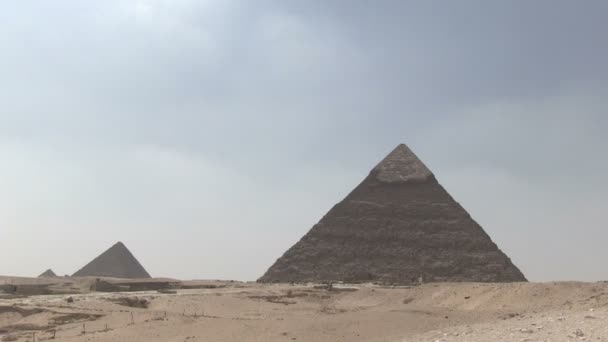 Zicht Piramide Gizeh Egypte — Stockvideo