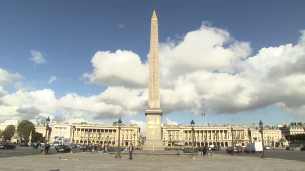 Place Concorde Párizs Franciaország — Stock videók