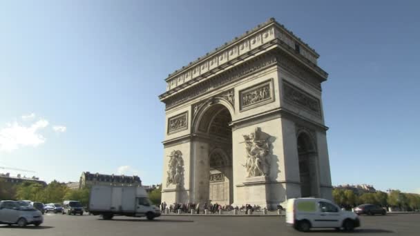 Arc Triomphe Parijs Frankrijk — Stockvideo