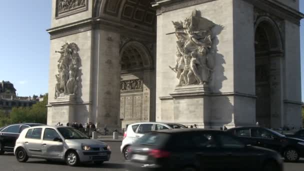 Arc Triomphe Париж Франция — стоковое видео