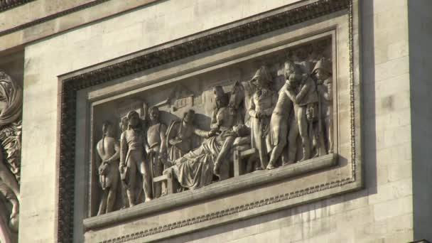 Arc Triomphe París Francia — Vídeos de Stock