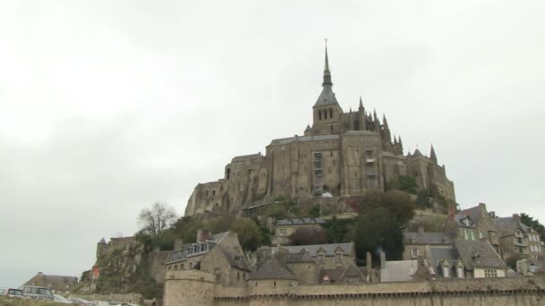 Mont Saint Michel Normandiya Fransa — Stok video