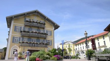 Tegernsee, Almanya - 10 Temmuz 2017: Tegernsee Kırsal Kasabası