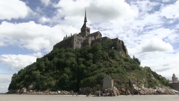 Mont Saint Michel Normandiya Fransa — Stok video