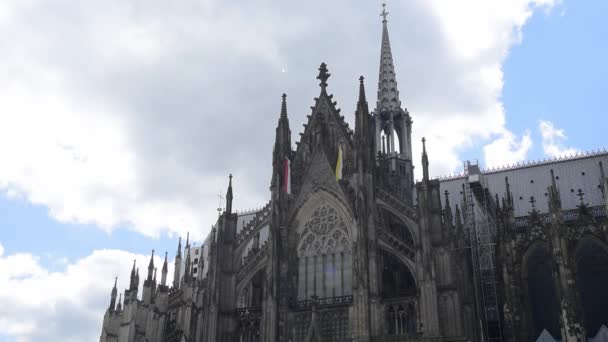 Kerkarchitectuur Van Kathedraal Van Keulen Keulen Duitsland — Stockvideo