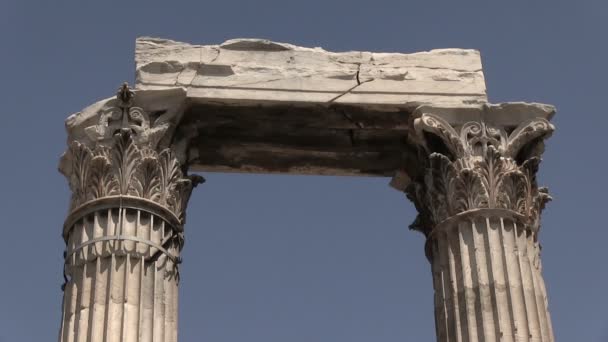 Temple Zeus Athènes Grèce — Video