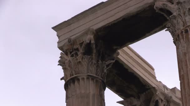Zeus Tapınağı Atina Yunanistan — Stok video