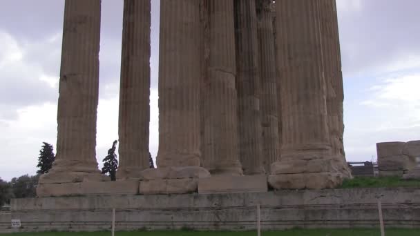 Templo Zeus Atenas Grecia — Vídeos de Stock