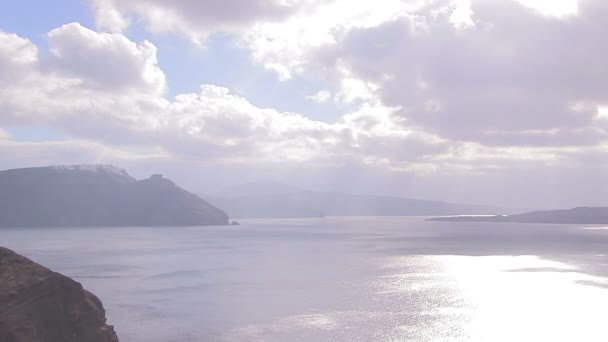Blick Auf Oia Santorini Griechenland — Stockvideo