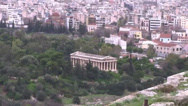 Vista Del Ágora Atenas Grecia — Vídeos de Stock