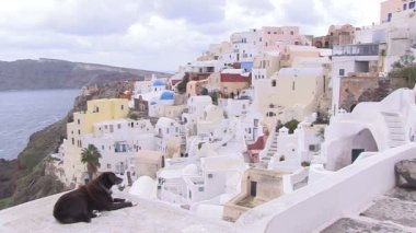 Oia, Santorini, Yunanistan manzarası