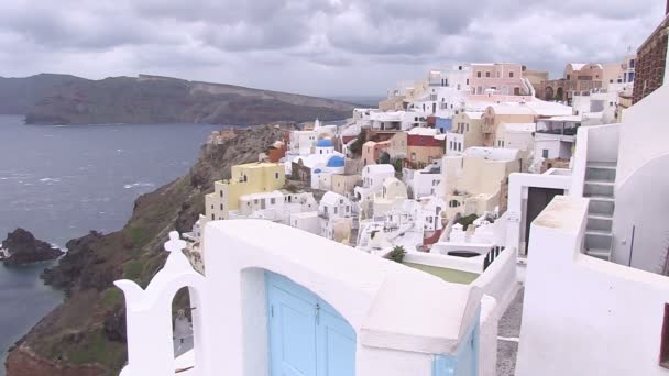 Vista Oia Santorini Griego — Vídeos de Stock