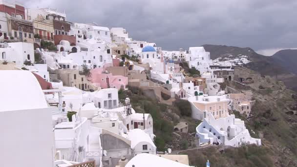 Widok Oia Santorini Greckie — Wideo stockowe