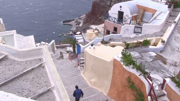 Oia Santorini Greece景色 — 图库视频影像