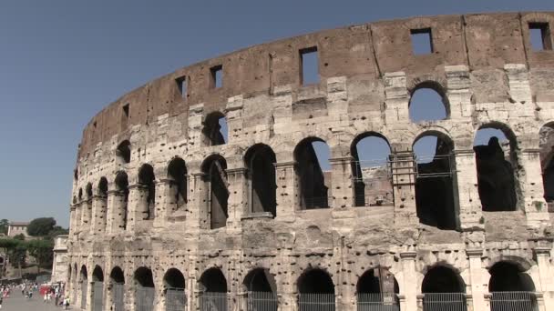 View Colosseum Rome Italy — Stock Video