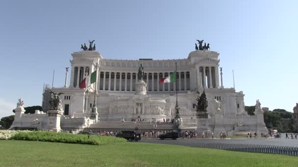 Oltář Vlasti Altare Della Patria Řím Itálie — Stock video