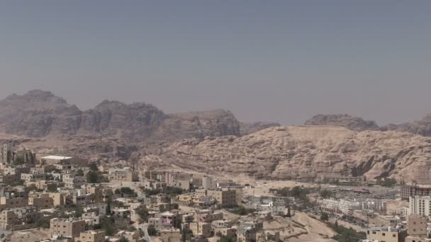 Kilátás Wadi Musa Jordánia — Stock videók