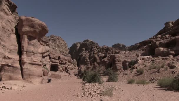 Antike Architektur Von Petra Jordanien — Stockvideo