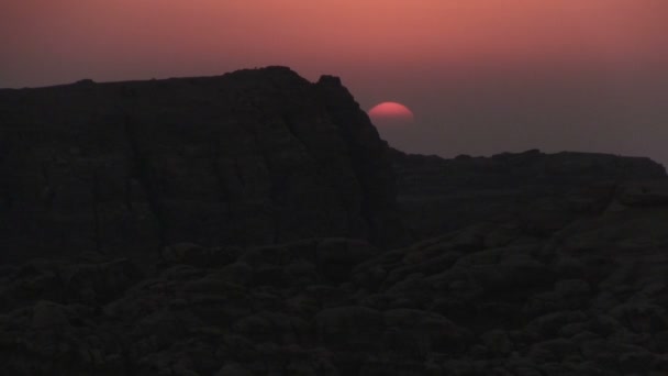 Kilátás Wadi Musa Jordánia — Stock videók