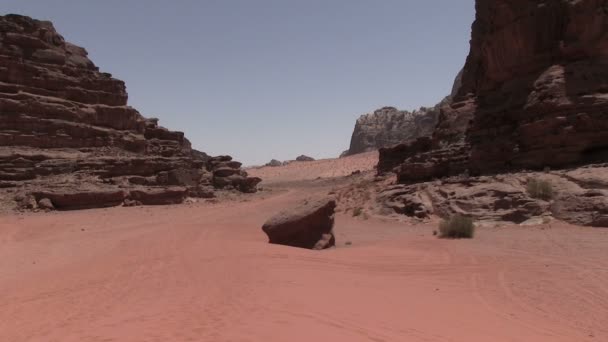 Kilátás Wadi Rum Jordánia — Stock videók