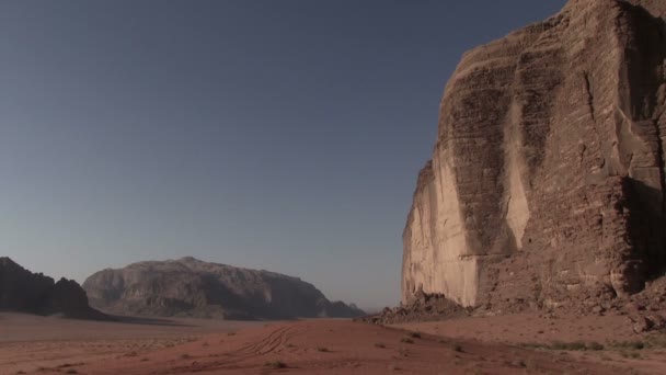 Uitzicht Wadi Rum Jordanië — Stockvideo