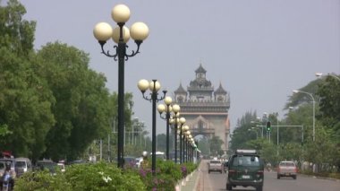 Patuxai, Vientiane, Laos manzarası