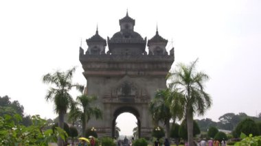 Patuxai, Vientiane, Laos manzarası