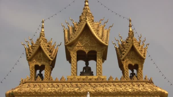 Pha Dat Luang Vientiane Laos — Stockvideo