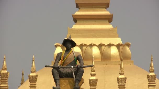 Pha Luang Vientiane Laos — Wideo stockowe