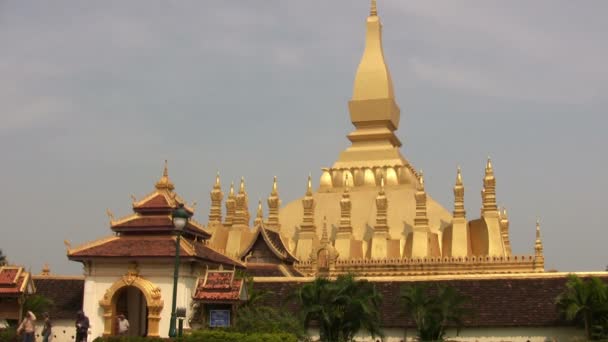 Pha Luang Vientiane Laos — Stok video