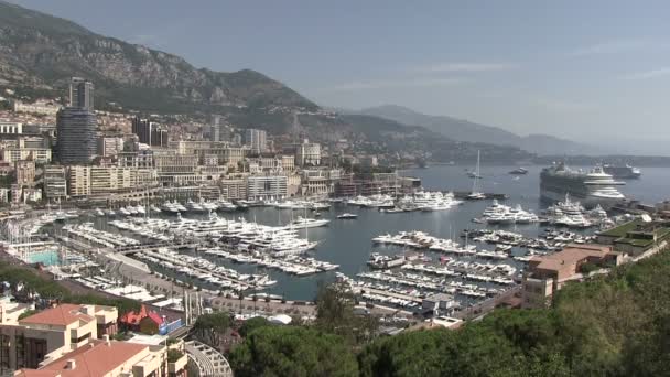 Monte Carlo Stadt Monaco — Stockvideo