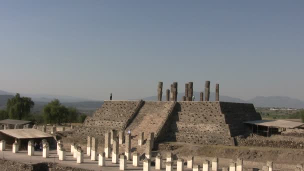 Forntida Ruiner Tula Mexiko — Stockvideo