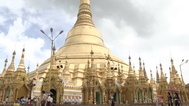 Rangun Czerwca 2012 Pagoda Shwedagon Rangun Myanmar — Wideo stockowe