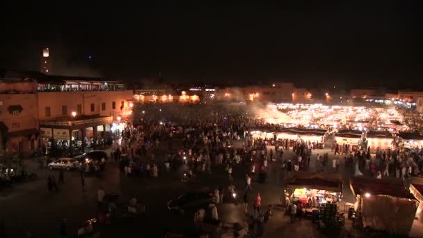 Praça Djemaa Fna Marraquexe Marrocos — Vídeo de Stock