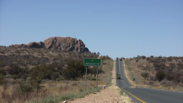 Strada Del Deserto Del Namib Namibia — Video Stock