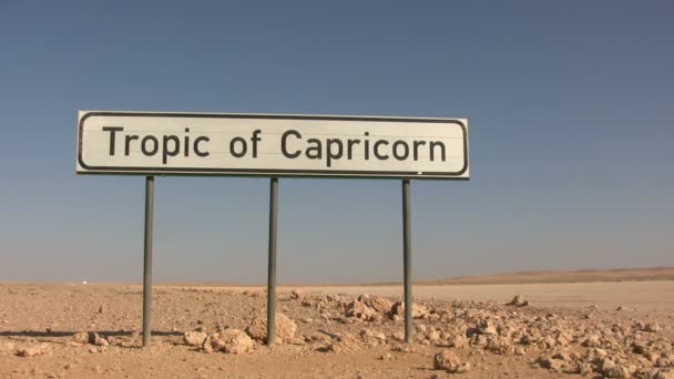 Tropic Capricorn Namib Desert Ναμίμπια — Αρχείο Βίντεο