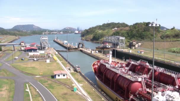 Panamakanal Panama City Panama — Stockvideo