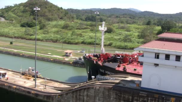Panamakanalen Panama City Panama — Stockvideo