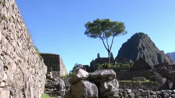 Uitzicht Machu Picchu Peru — Stockvideo