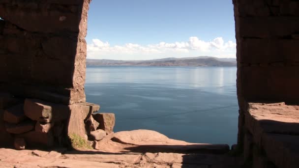 Taquile Island Isla Taquile Lake Titicaca Peru — Stockvideo