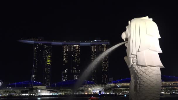 Landscape Singapore Business Building Marina Bay — Stock Video