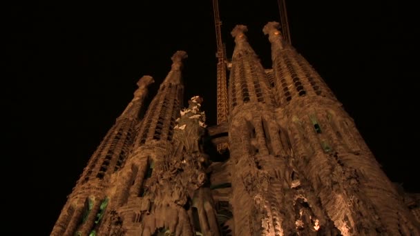 Sagrada Familia Βαρκελώνη Ισπανία — Αρχείο Βίντεο