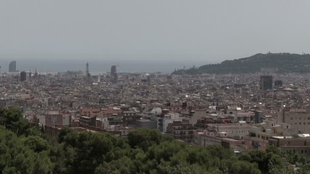 Barcelona Vista Park Guell Espanha — Vídeo de Stock