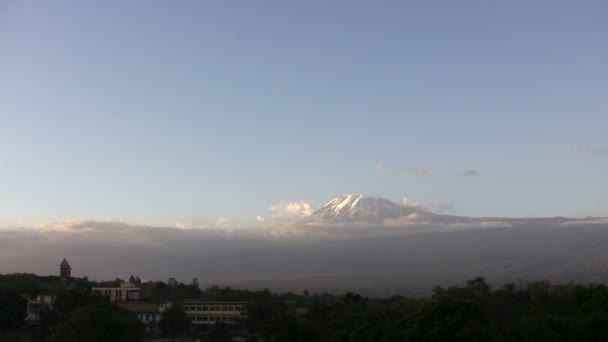 Kilimanjaro Vista Desde Moshi Tanzania — Vídeos de Stock