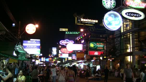 Banguecoque Ptu 2007 Khao San Road Bangkok Tailândia — Vídeo de Stock