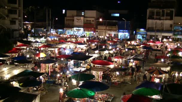 Night Bazaar Τσιάνγκ Μάι Ταϊλάνδη — Αρχείο Βίντεο