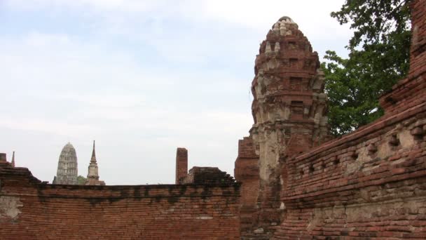 Wat Mahathat Ayutthaya Thailand — Stockvideo