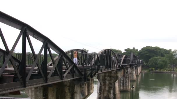 Kanchanaburi Nov 2007 River Kwai Bridge Kanchanaburi Thailandia — Video Stock