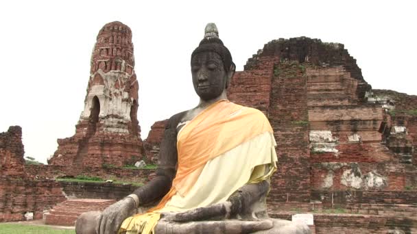 Wat Mahathat Ayutthaya Thailand — Stockvideo