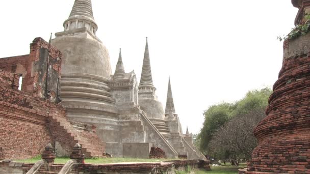 Wat Phra Sanphet Ayutthaya Thaiföld — Stock videók